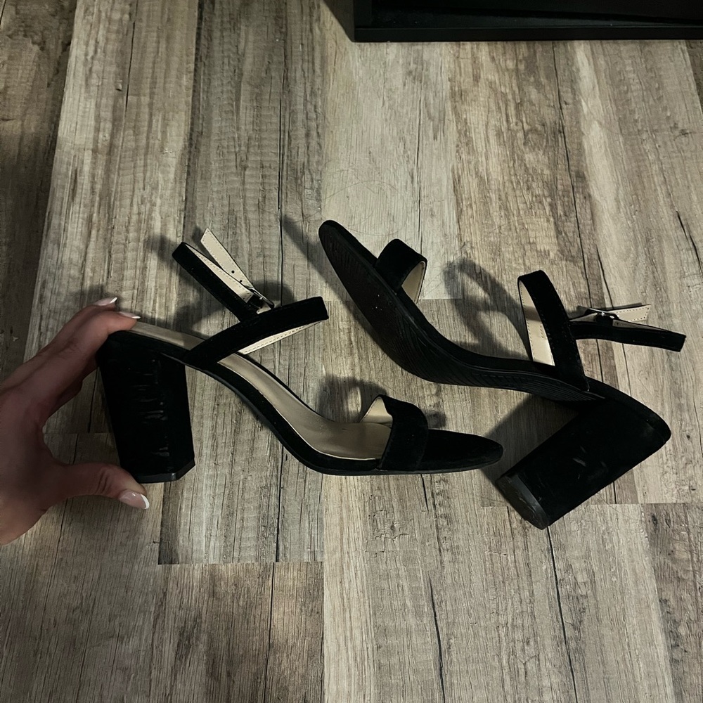Elegant Black Block Heels